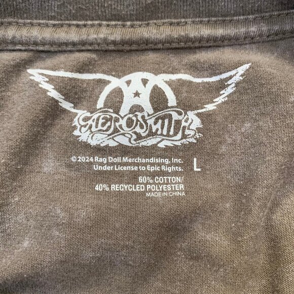 Aerosmith Stone Washed Graphic Tee | Unisex Large | Rag Doll Merchandising - Picture 3 of 6